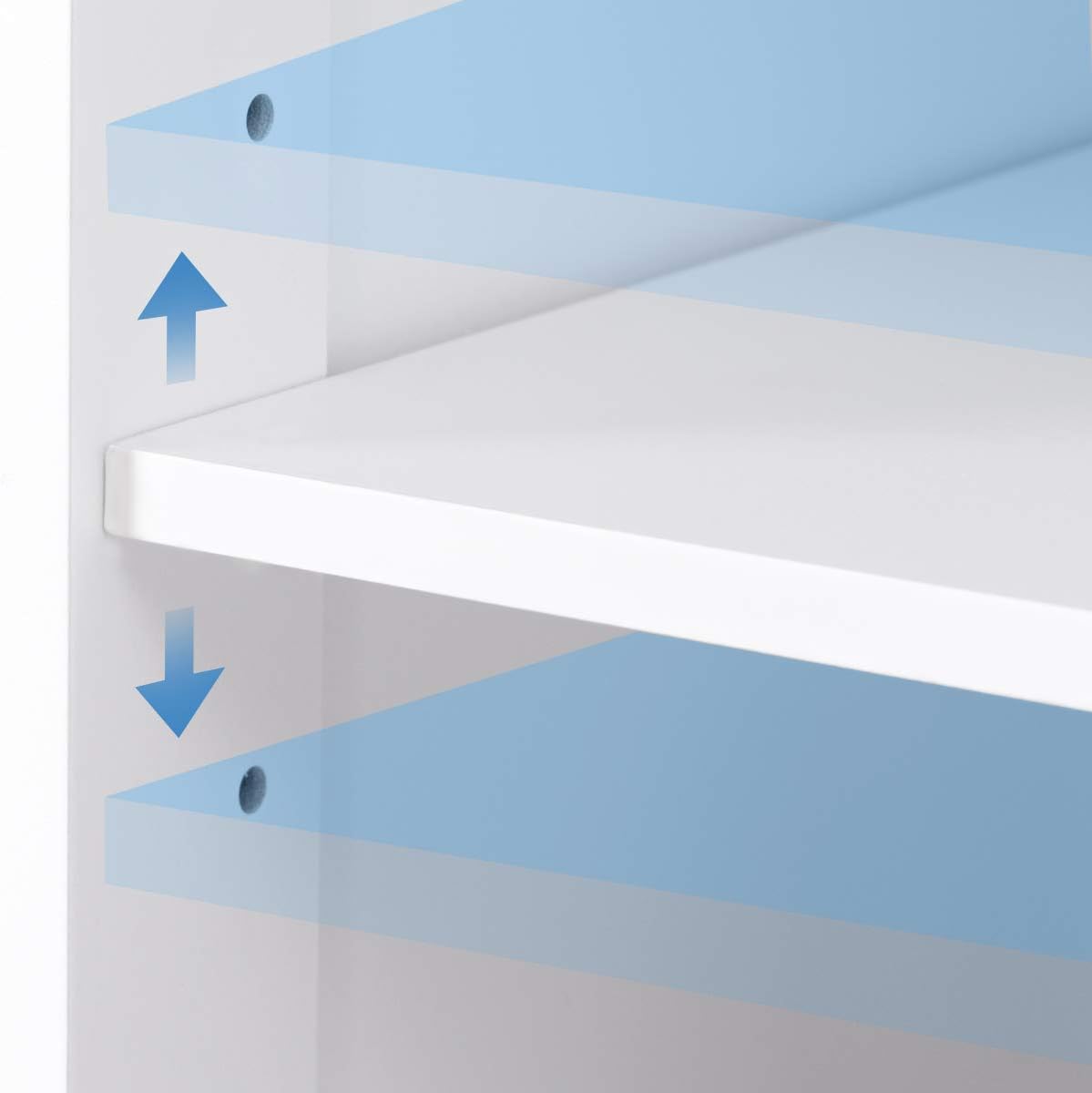 White Wooden Cabinet with Door and 5 Adjustable Shelves Q924561