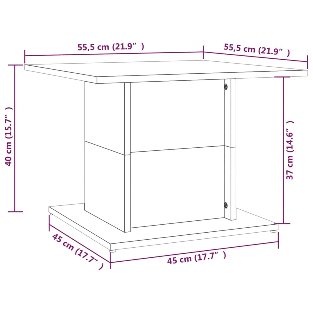 Brown Oak Engineered Wood Coffee Table P31932