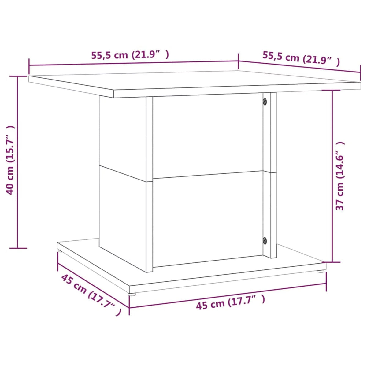 Brown Oak Engineered Wood Coffee Table P31932