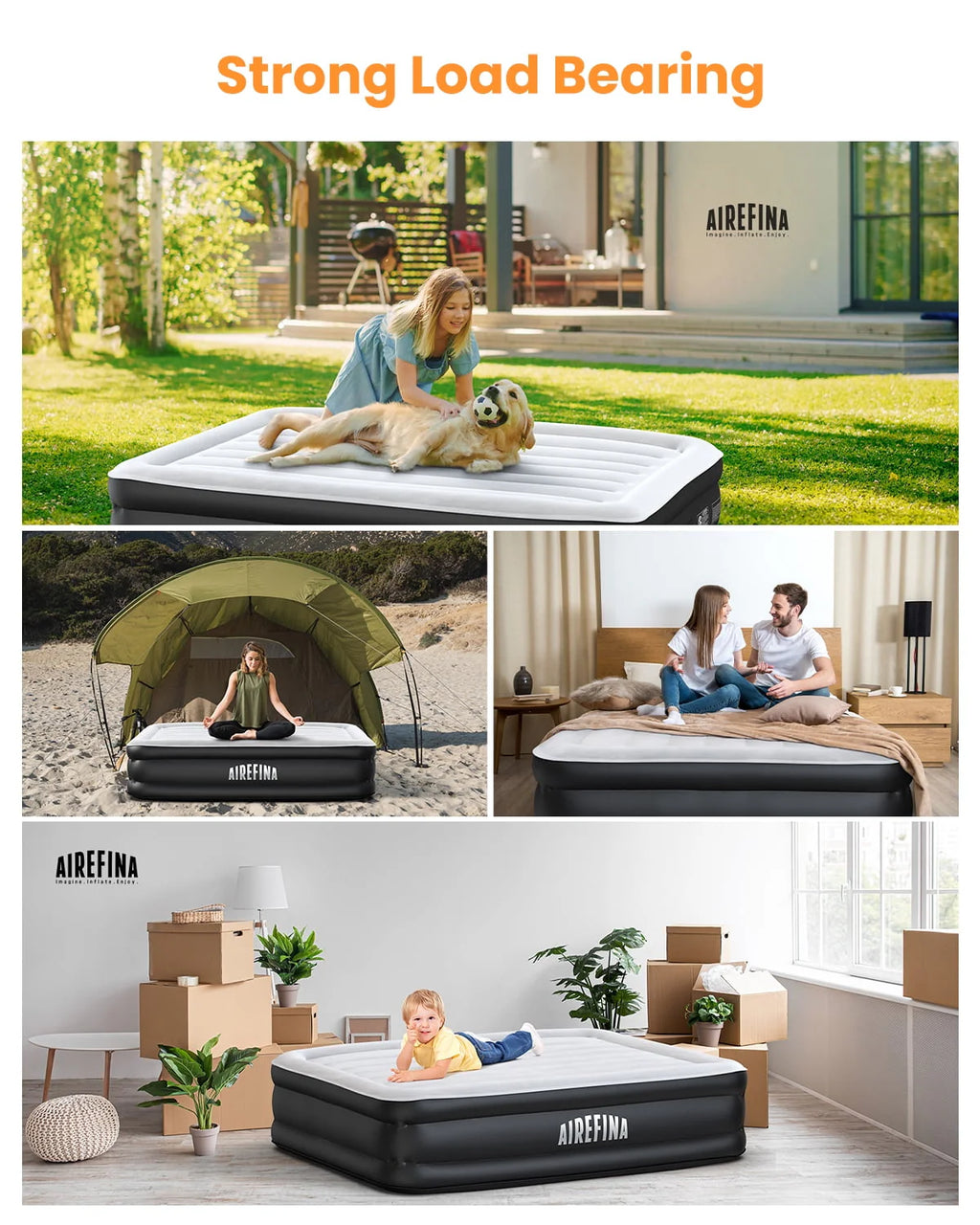 Full Size Air Mattress with Built-in Pump C8557