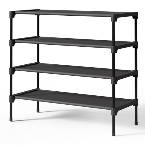 Black Non-Woven Shoe Rack S9830