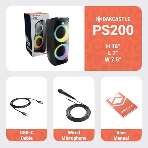 Portable Bluetooth Party Speaker with Wired Microphone X59495