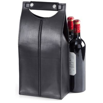Leather Two Bottle Carrier X67749
