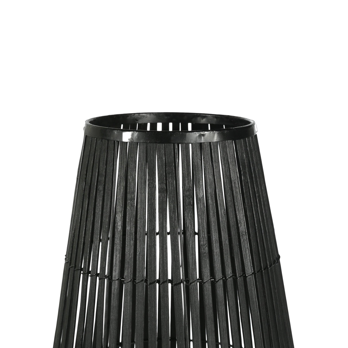 Black Tear Drop Shaped Metal Frame Lantern F5198