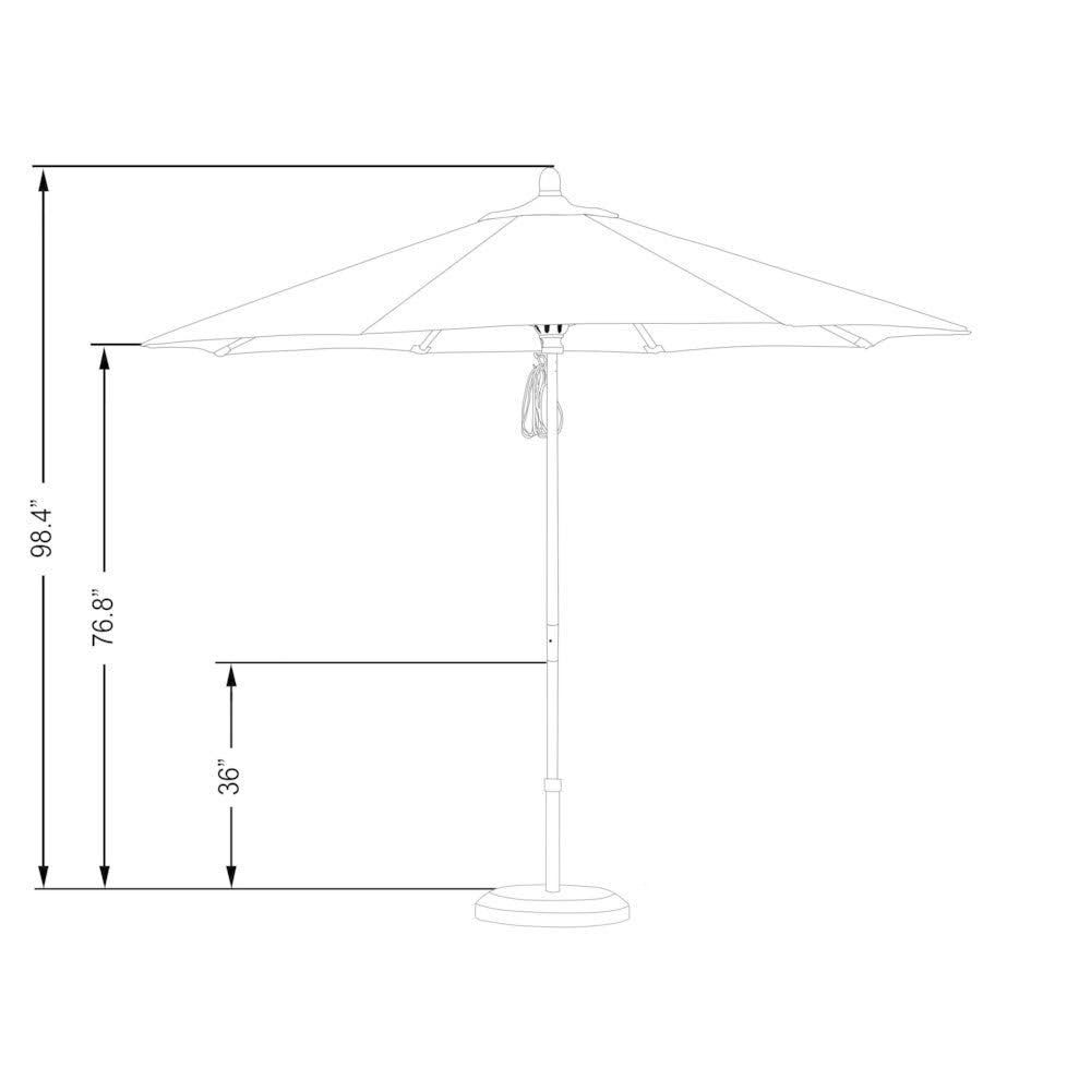 9& Wood Market Umbrella Z38585