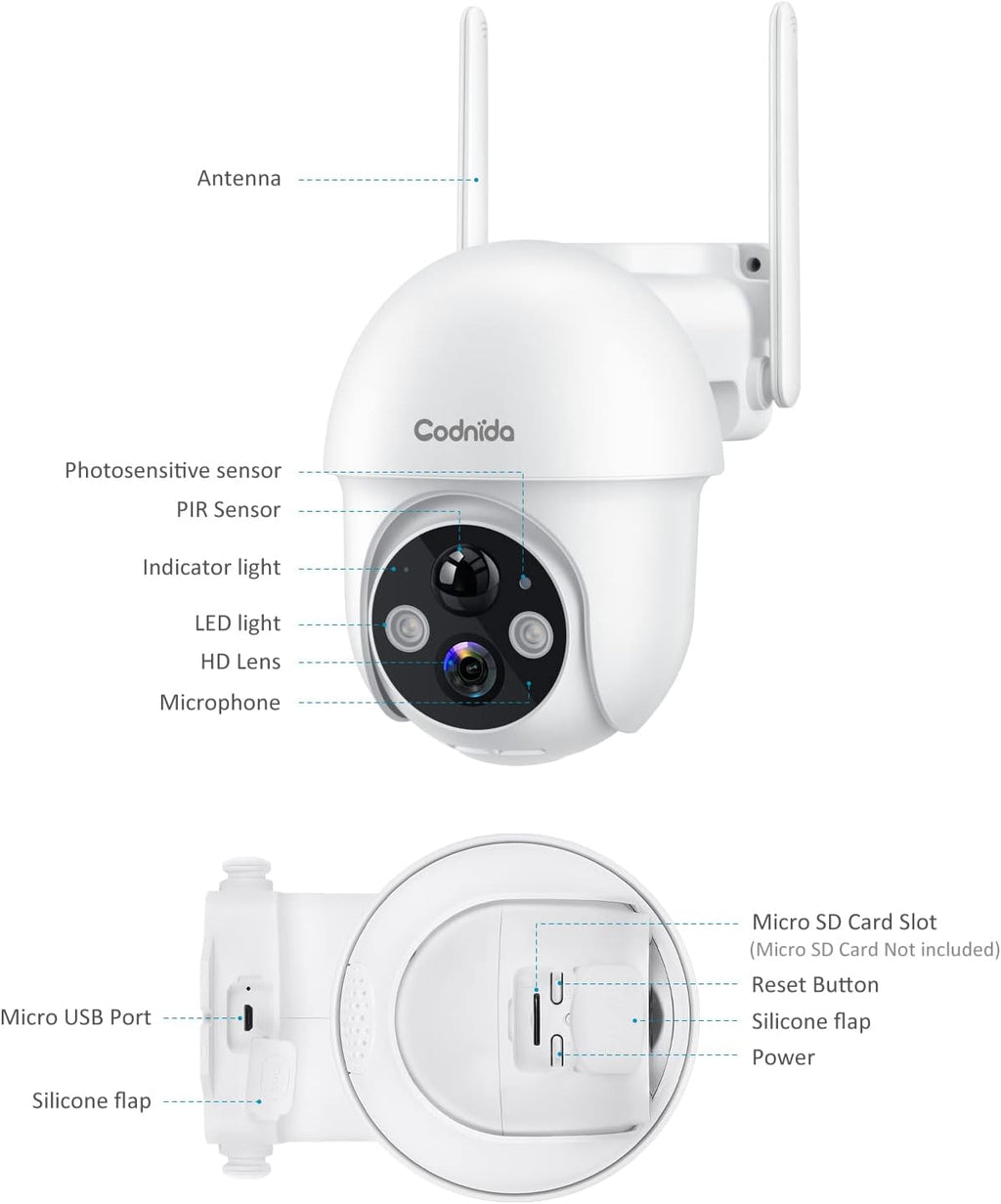 Wireless Outdoor Solar Security Camera with Night Vision R153