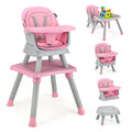 8-in-1 Convertible High Chair Booster Seat with Removable Tray Yellow Y853