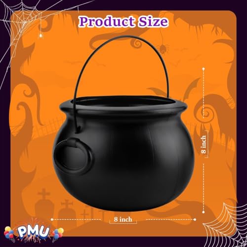 12 Pc Black Plastic Cauldron Candy Bowl F865839