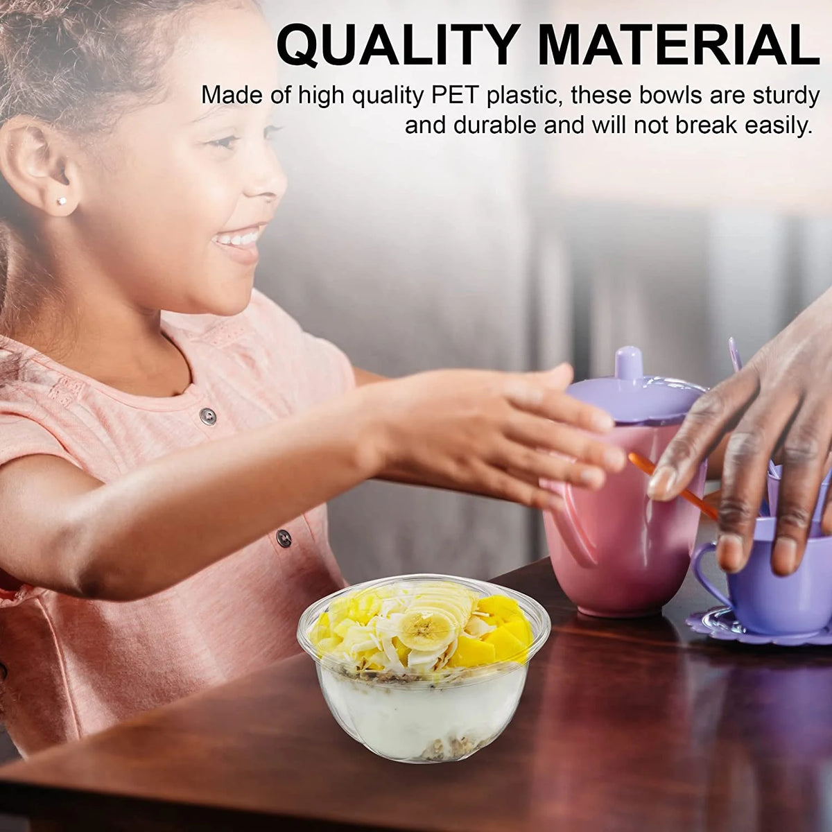 16 oz Clear Disposable PET Plastic Salad Container Pack of 30 L970787