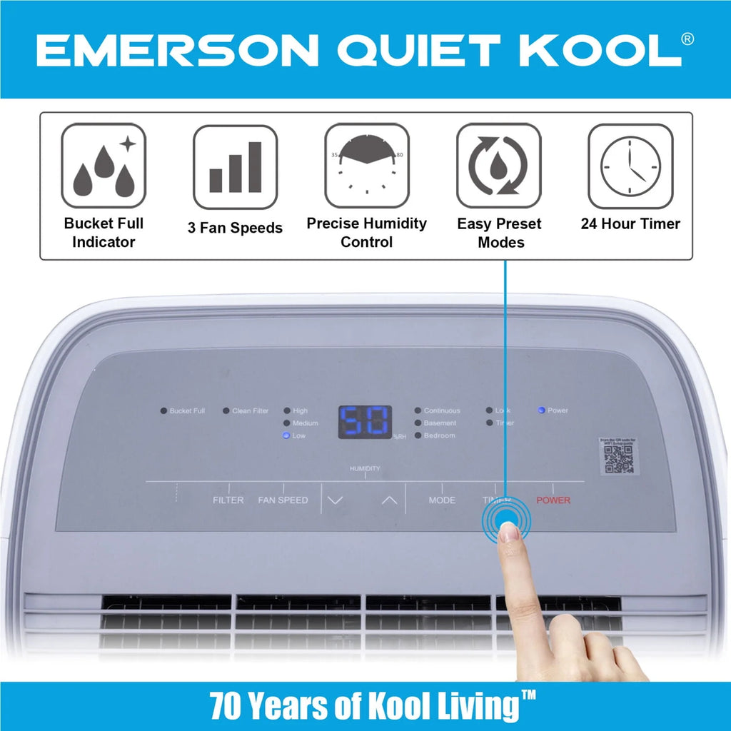40 Pint Dehumidifier with Front-Access Collection Bucket & 24-Hour Timer G860