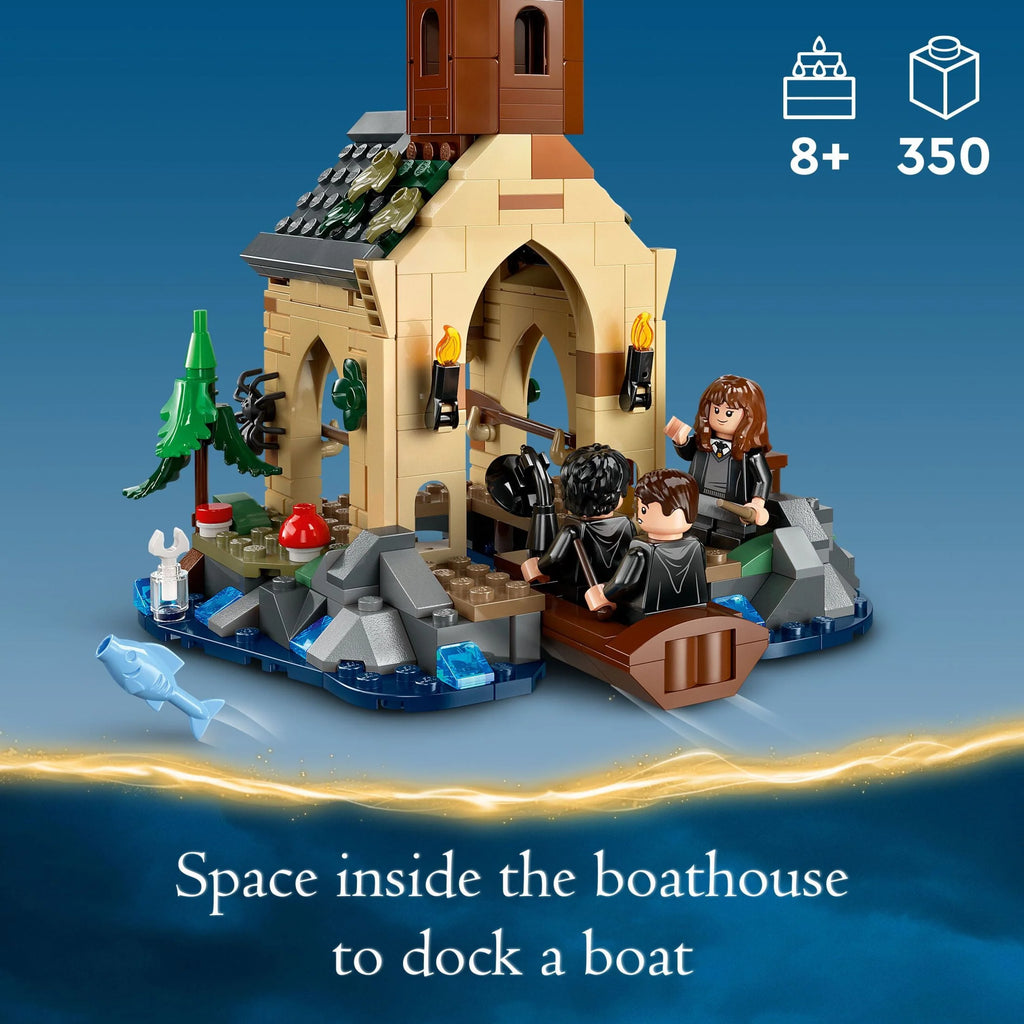 Harry Potter Hogwarts Castle Boathouse Toy with 2 Buildable Boats and 5 Minifigures U943042