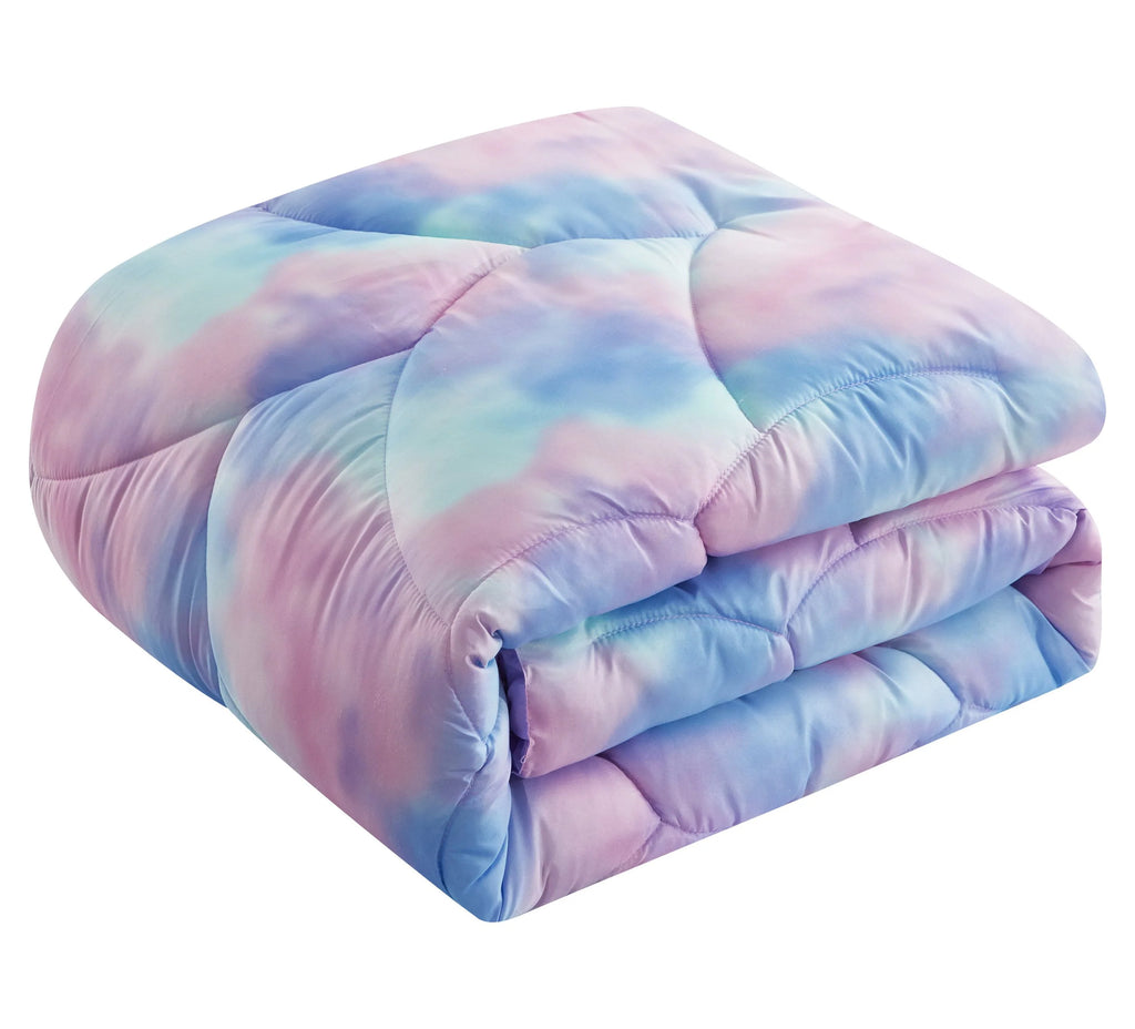 Pink Purple Ombre Polyester Twin Comforter Set S93867