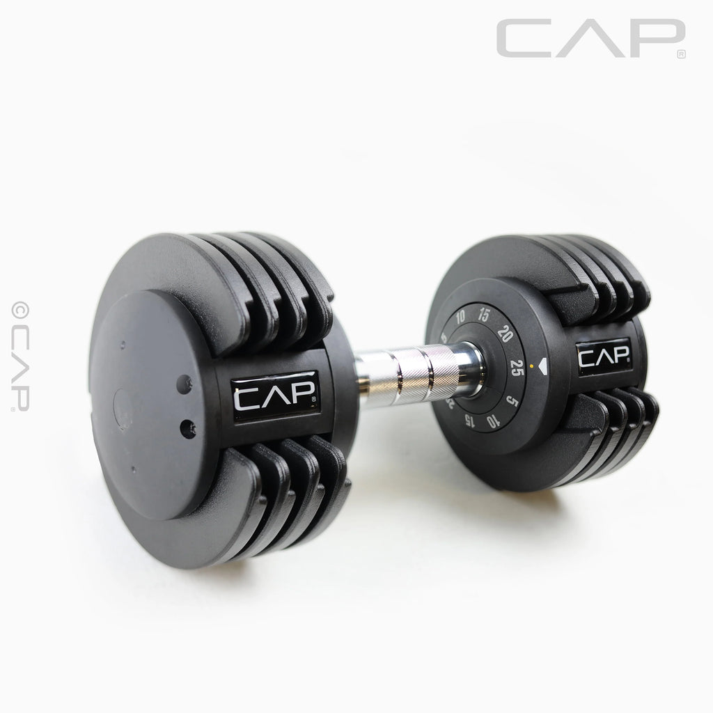 25 lb Adjustable Dumbbell Set, Pair, Black R11426