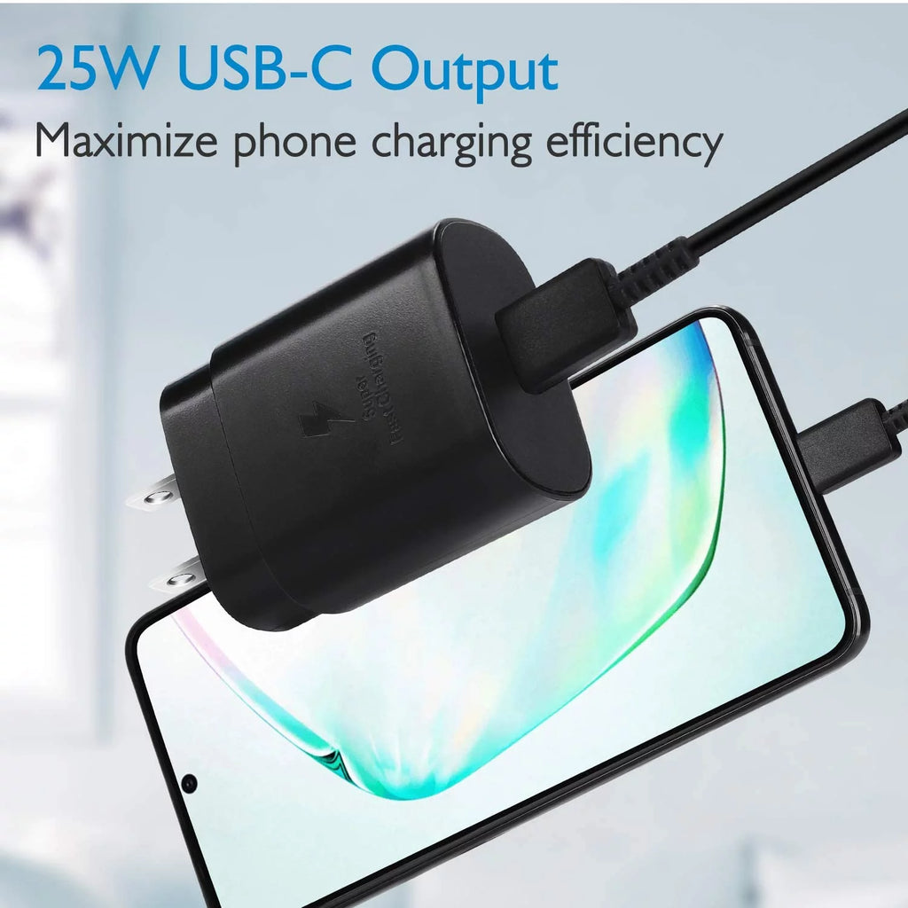 25W Type C UL Certified Charger with USB C Cable and USB Type C Headphones Z849