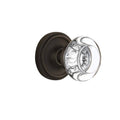 Oil-Rubbed Bronze Clear Crystal Glass Door Knob C263