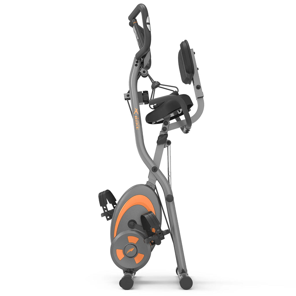 Folding Stationary Recumbent Exercise Bike with Resistance Bands O53799