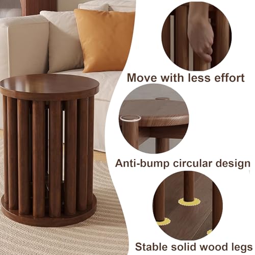 Stackable Stools Set of 4 Walnut Color U170
