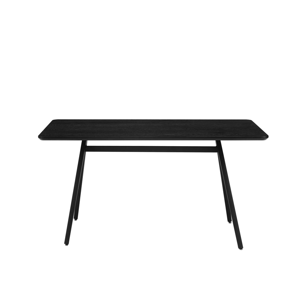 60" Black Metal-Leg Dining Table W778789