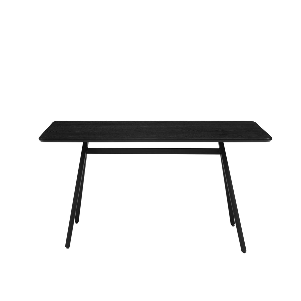 60" Black Metal-Leg Dining Table W778789