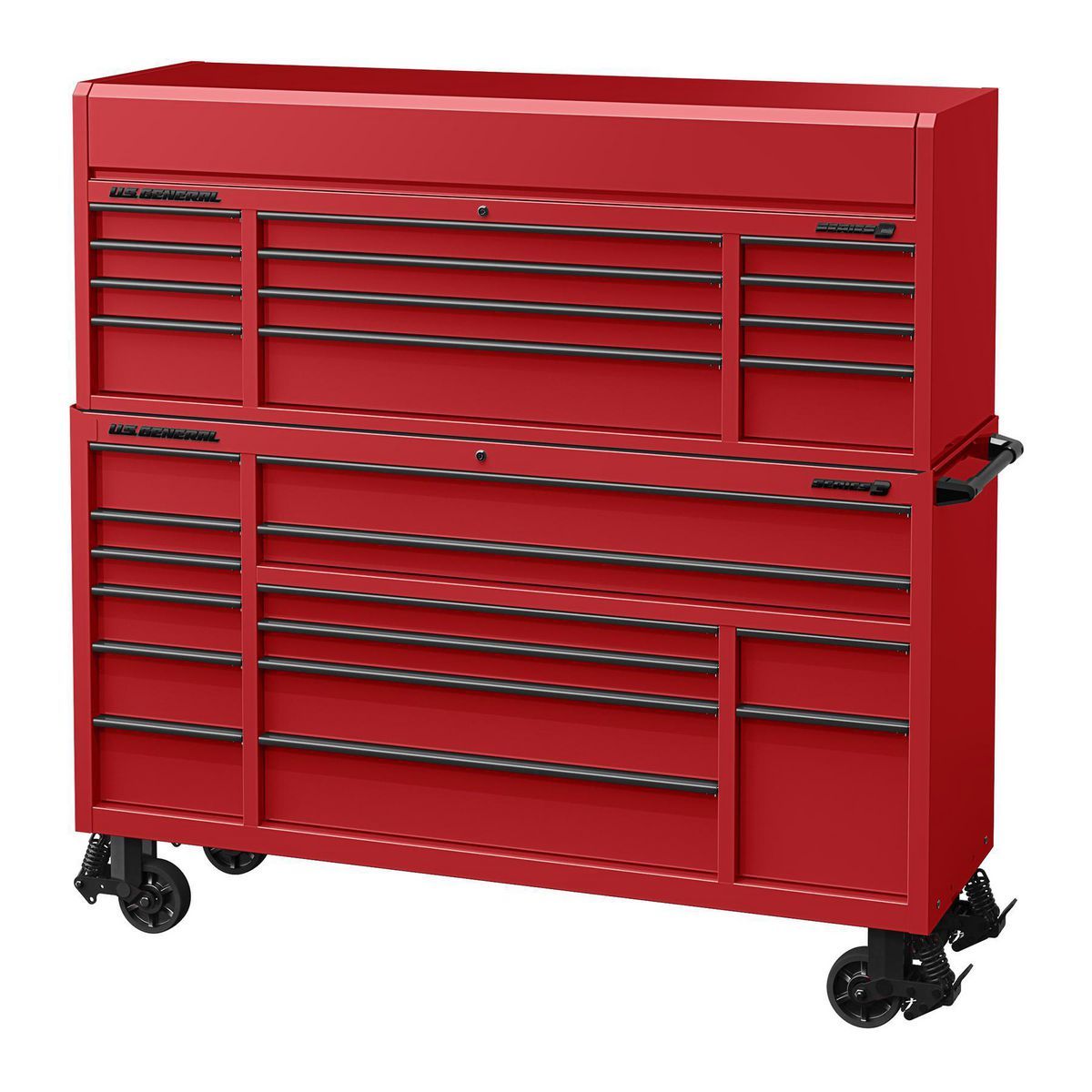 72 in. x 22 in. Triple Bank Top Chest, Red Z394434