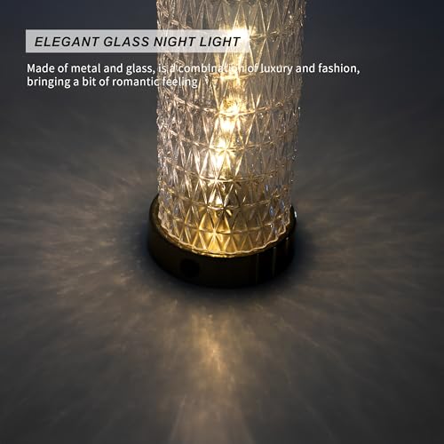Modern Table Lamps Set of 2 Gold with Crystal Nightlight S626625