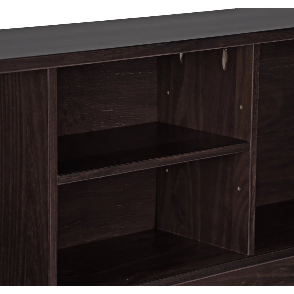 Solid Wood Full Size Bookcase Headboard T83804
