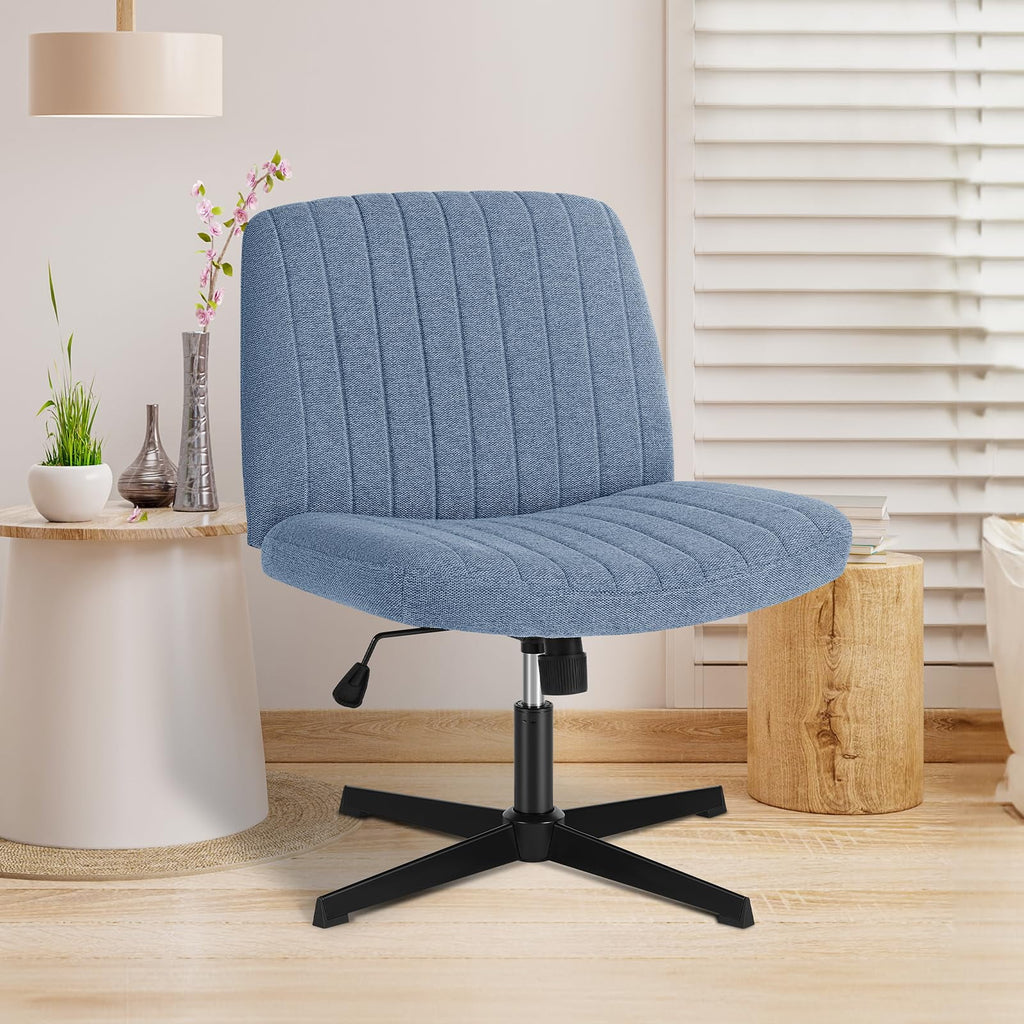 Brown Height Adjustable Armless Leather Accent Chair X16011