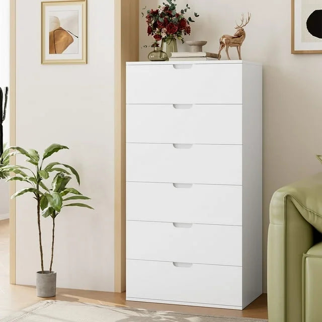 White 5 Drawer Dresser N93210