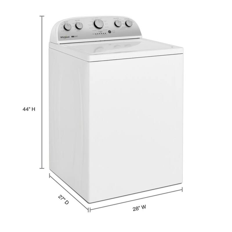 3.8 - 3.9 cu.ft. Top Load Washer in White with Removable Agitator J7435