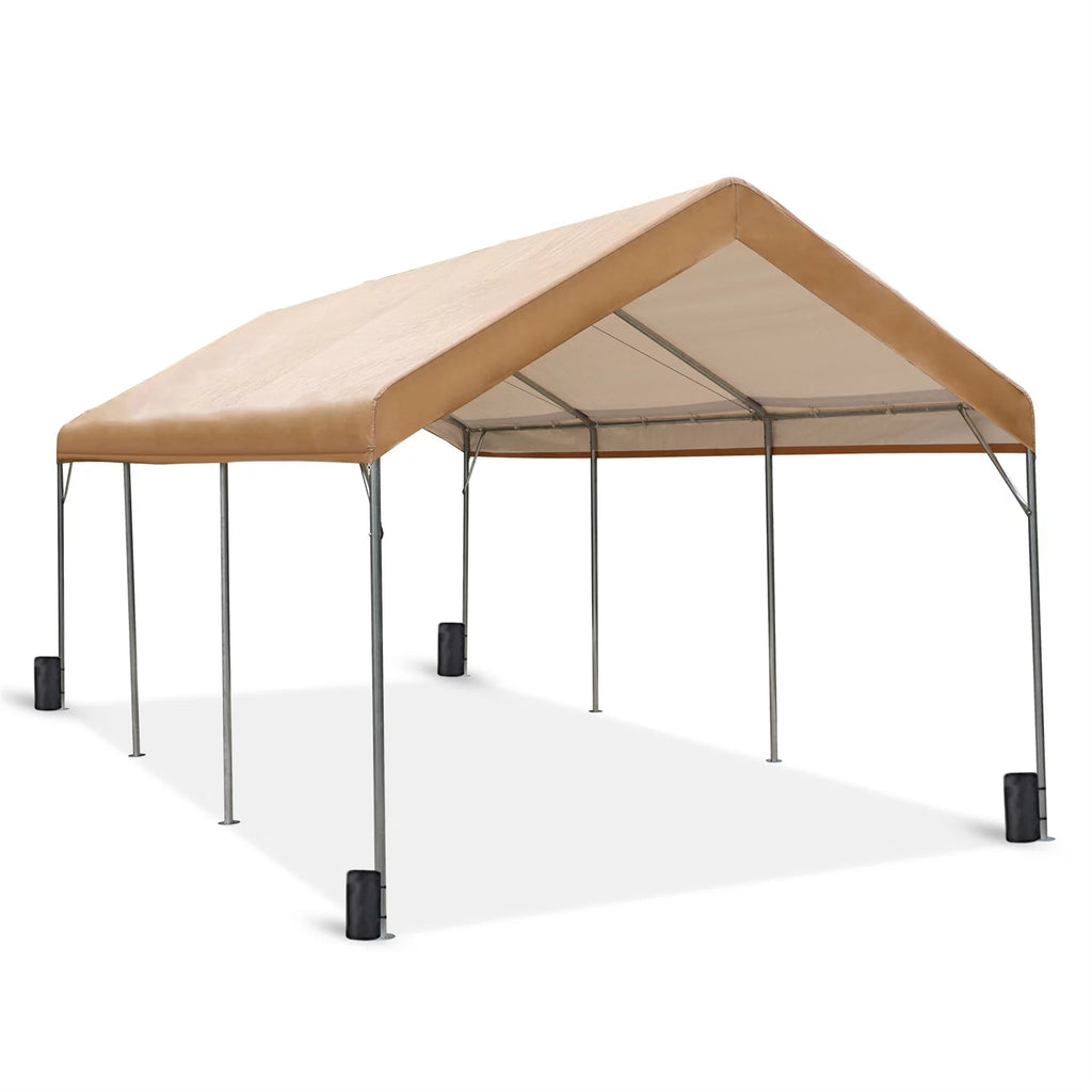 10' X 20’ Heavy Duty Galvanized Carport with 8 Legs I20106