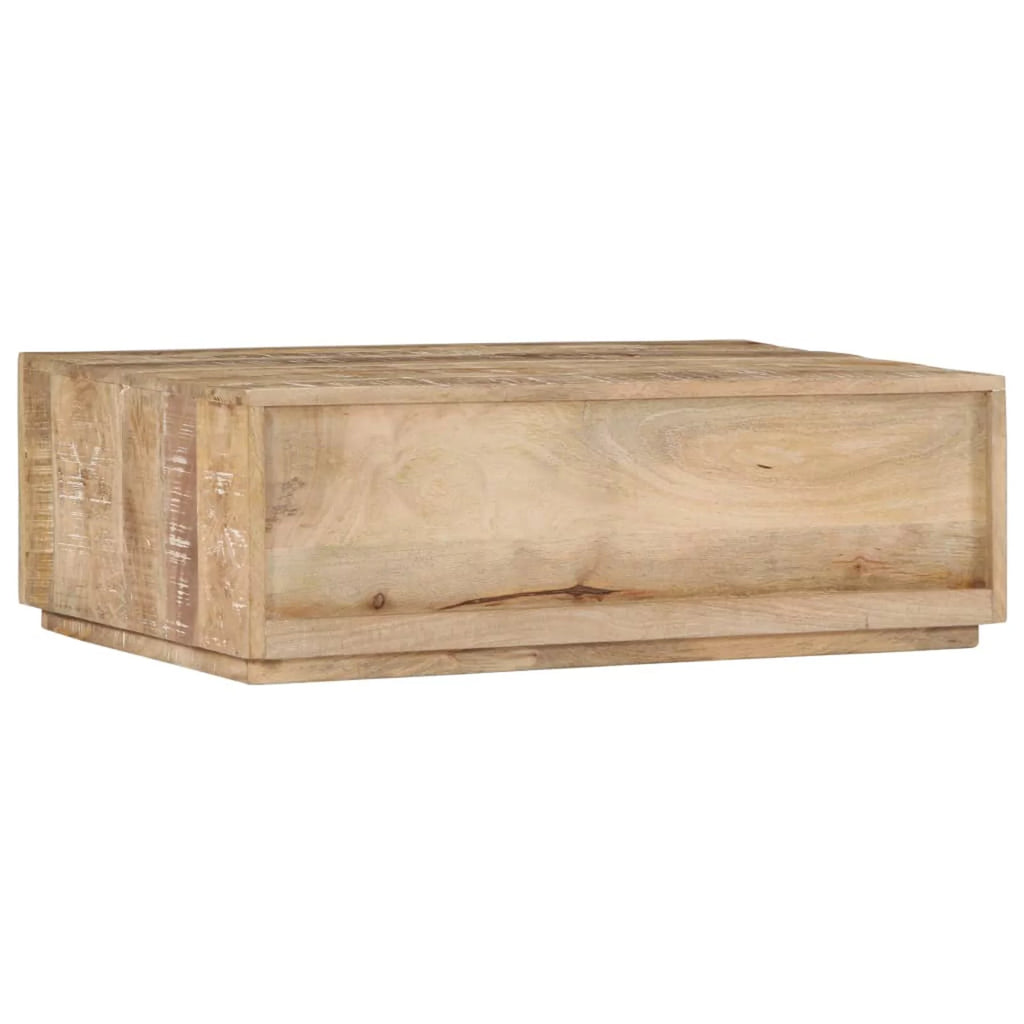 Coffee Table with 4 Storage Drawers Mango Wood 35.4 x 23.6 x 11.8 Inches K112