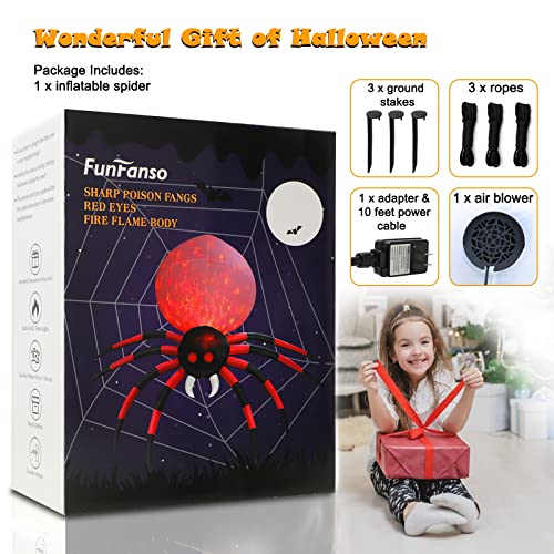 8 FT Halloween Inflatable Spider with LED E4190