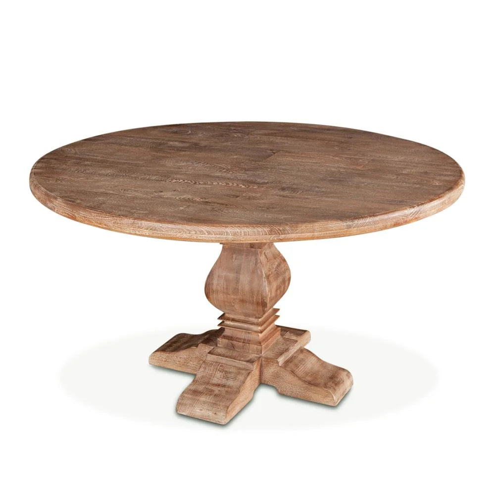 48-Inch Round Mango Wood Dining Table D458