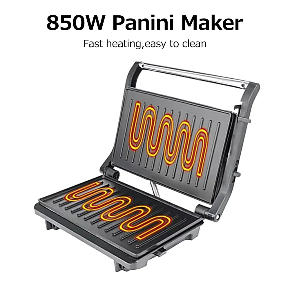 Stainless Steel 850w Bread Machine Sandwich Panini Maker K81896