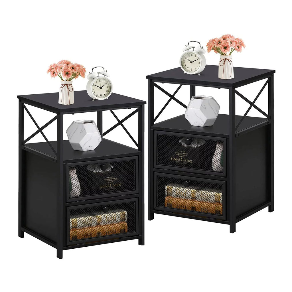 3-Piece Bed Frame and 2 Nightstand I342720
