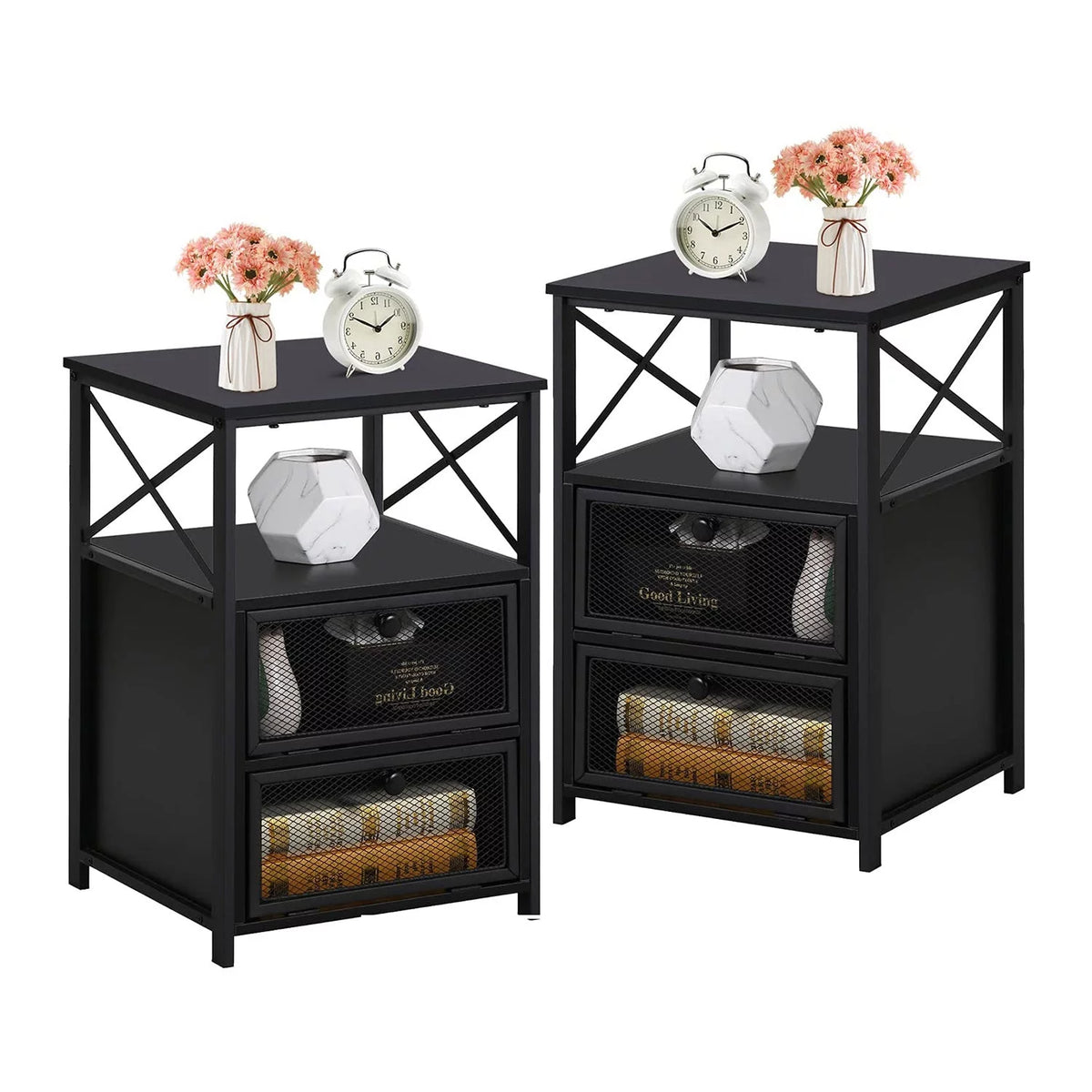 3-Piece Bed Frame and 2 Nightstand I342720