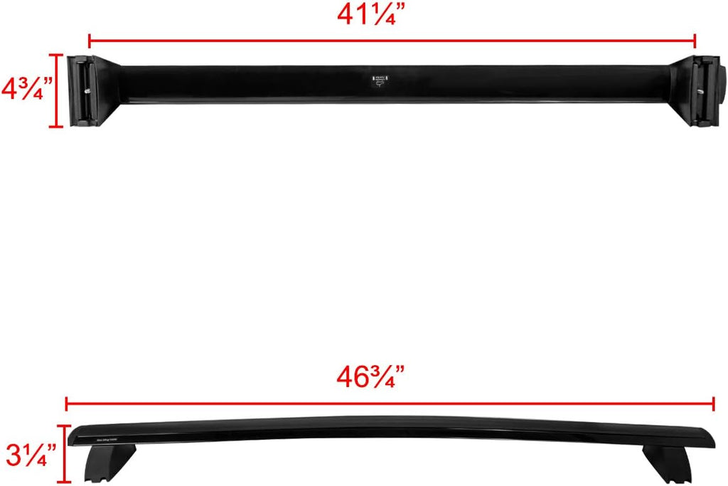 Black Roof Top Cross Bars Rack Cargo Carrier S677041