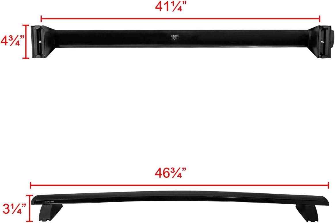 Black Roof Top Cross Bars Rack Cargo Carrier S677041