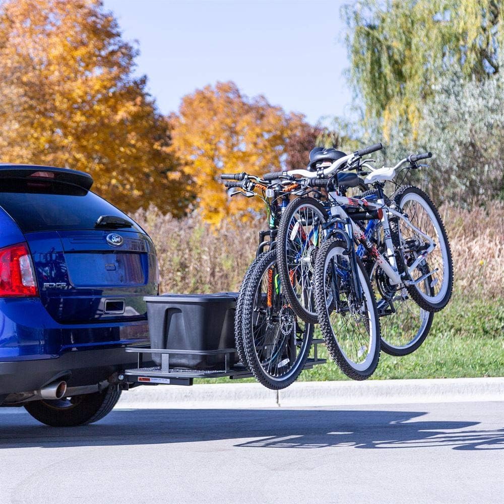 Steel Basket Cargo Carrier with Bike Rack, Fits 4 Bikes A537879