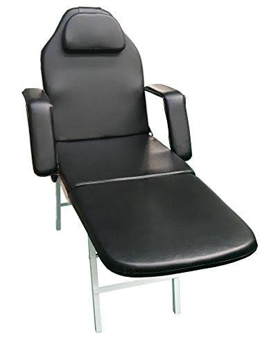 3 Fold Portable Tattoo Facial Bed Massage Table Chair Black Z778