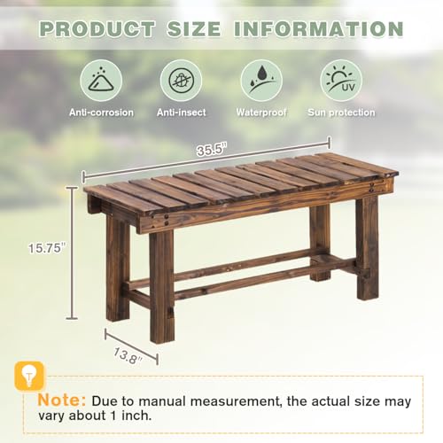 2-Person Wood Outdoor Bench A503