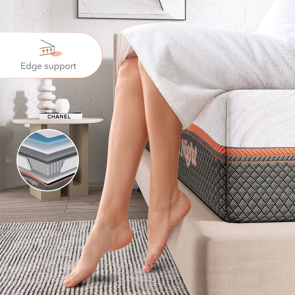 10 Inch Queen Memory Foam Pocket Spring Hybrid Mattress C26344