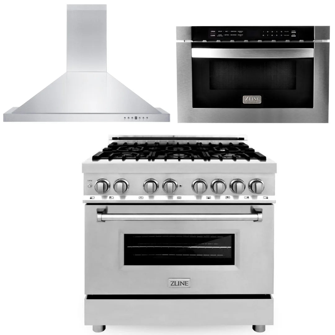 36 Range, 36 Range Hood, Microwave Drawer L43992