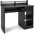 Black Wooden Computer Desk with Drawers W7062