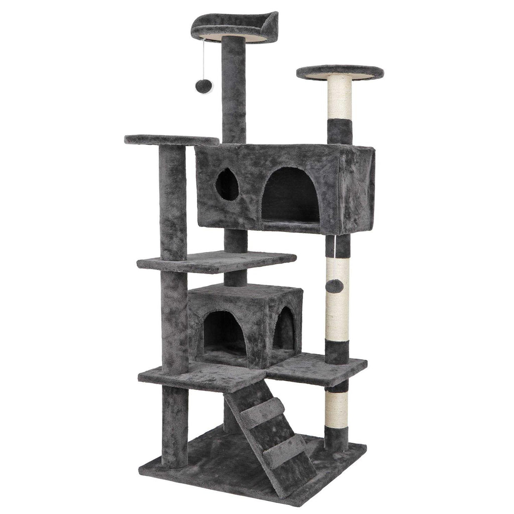Cat Tree Multi-Levels Condos Scratching Post Tower O81537