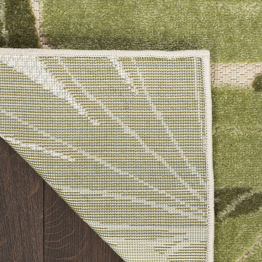 4' x 6' Ivory Green Area Rug P7258