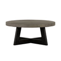 Modern Acacia Wood & Concrete Top Coffee Table N36756