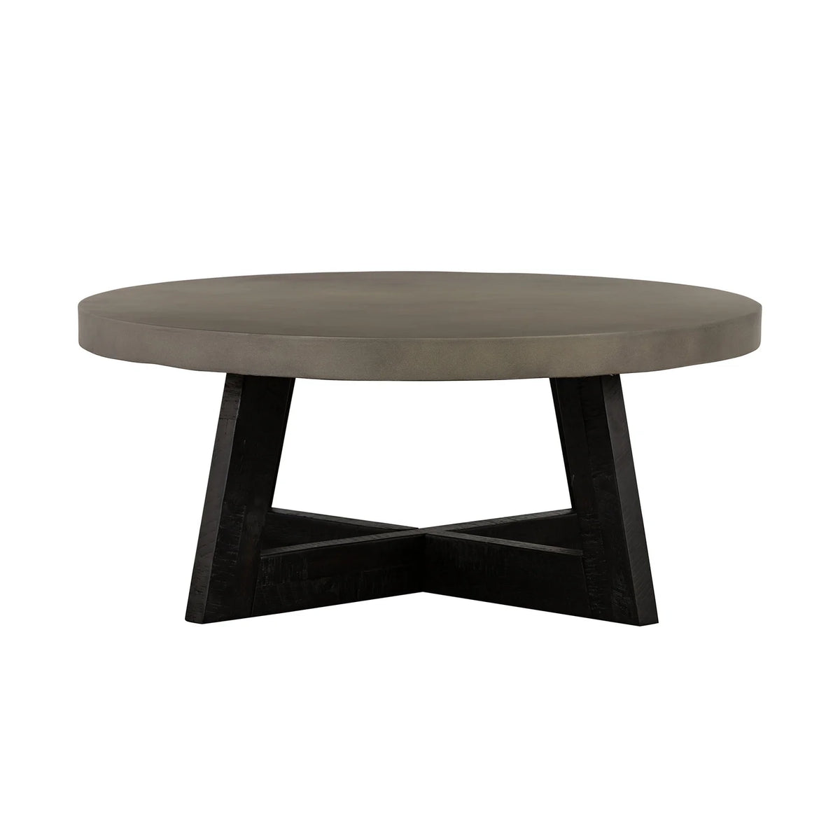 Modern Acacia Wood & Concrete Top Coffee Table N36756