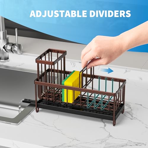 Kitchen Sink Sponge Holder with Brush Holder Stainless Steel F8777