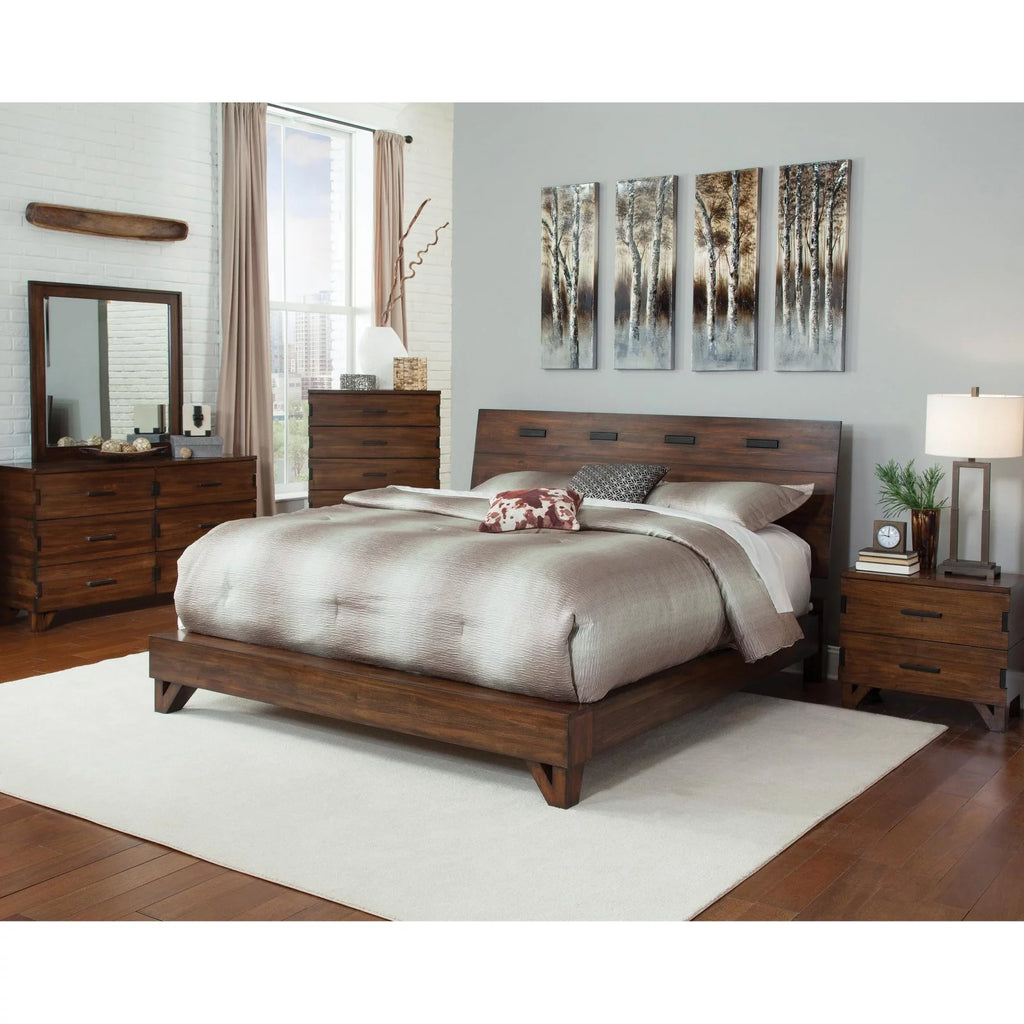 Dark Amber Coffee Bean 5-drawer Chest W225